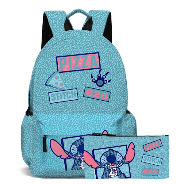 Stitch Pojkar och Flickor Ryggsäck Stitch - Blå Backpack+pencil case