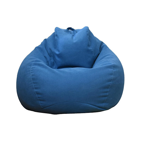 Ny extra stor sittsäcksstolar Soffa Cover inomhus Lazy Lounger För Vuxna Barn Sellwell Blue 100 * 120cm