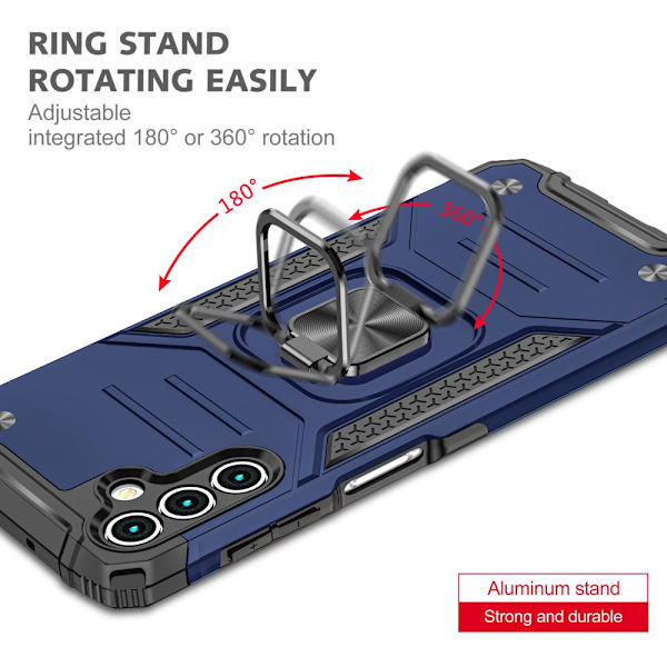 NIFFPD Galaxy A13 Case, Samsung A13 Case Ring Kickstand Hårt PC Mjukt TPU cover för Samsung Galaxy A13 5G Svart blue