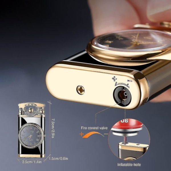 Uppblåsbar tändare med elektrisk watch Creative Dial Rocker Arm Uppblåsbar tändare Gray