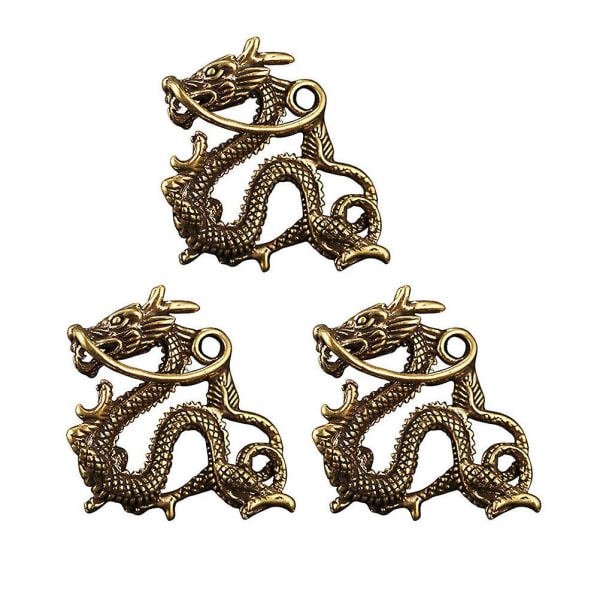 3st Dragon Modeling Keychain Hänge Diy Nyckelring Ornament Chic Mässing Hantverk