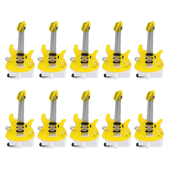 25 st Musiktema Leksak Gitarr Led Brosch Tecknad Brosch Bedårande Brosch Kläder Krage Tillbehör (gul) Yellow 25pcs