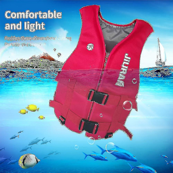 Vuxna Flytväst Neopren Säkerhet Flytväst Vattensport Fiske Vatten Skidväst Kajakpaddling Båtliv Simning Drifting Säkerhet Vesta Black XS20-30kg