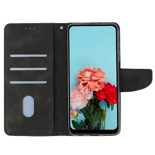 För Samsung Galaxy A14 5g Phone case Magnetstängningsställ Flip Enfärgad Pu-läder skyddande cover Black