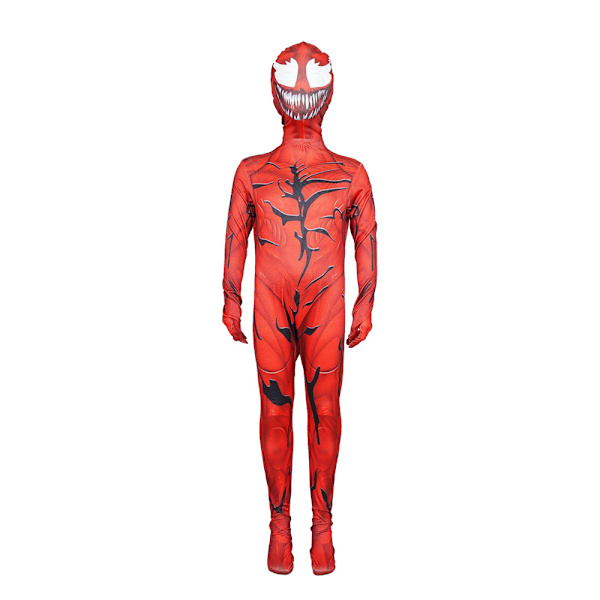 Halloween cos kostym barn jumpsuit huvudbonad kläder miles vuxen man gwine Spider tight man kläder Red venom jumpsuit 110