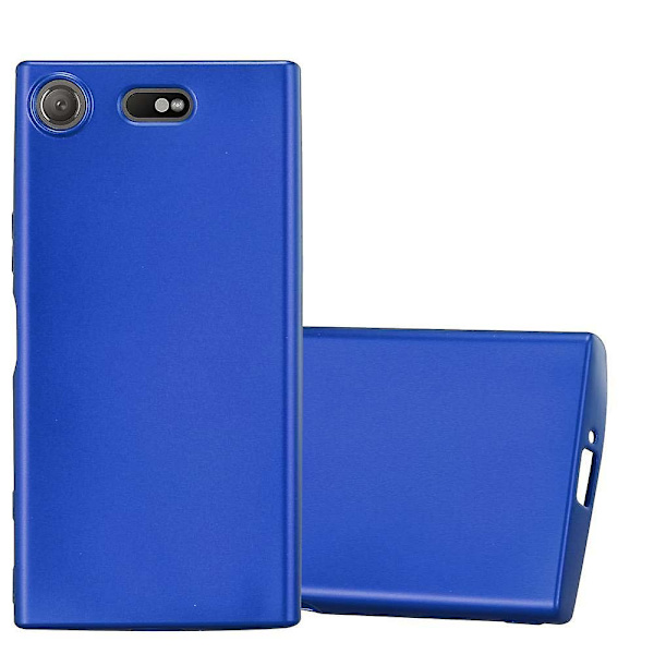 Sony Xperia XZ1 COMPACT Hülle Handy Cover TPU- case - Matt metallisk design METALLIC BLUE Xperia XZ1 COMPACT