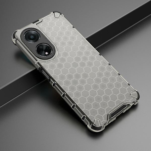 För Oppo A98 5g Anti-dropp phone case Tpu+pc Honeycomb Texture Cover Black