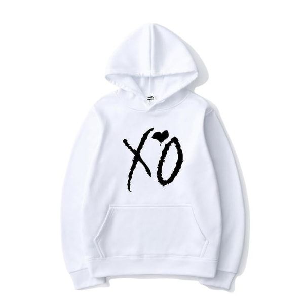 The Weeknd Printed huvtröjor Xo Mode Print Huvtröja Herr Kvinnor Harajuku Hip Hop Pullover Hoodie Toppar White XL