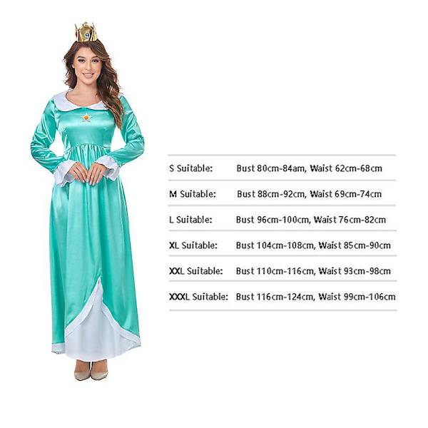 Prinsessdräkt för kvinnor, balklänning för flickprinsessan, Halloweenkostym för vuxen Q1 M