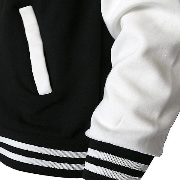 Höst/vinter fleece basebolltröja långärmad jacka enfärgad herr