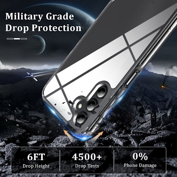 Elegant Choise phone case för Samsung Galaxy A14 5G Stötsäkert mjukt TPU- cover, genomskinligt