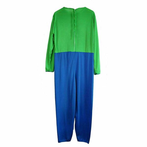 Män Vuxen Super Mario And Luigi Fancy Dress Plumber Bros Halloween Costume Tw Green Luigi L