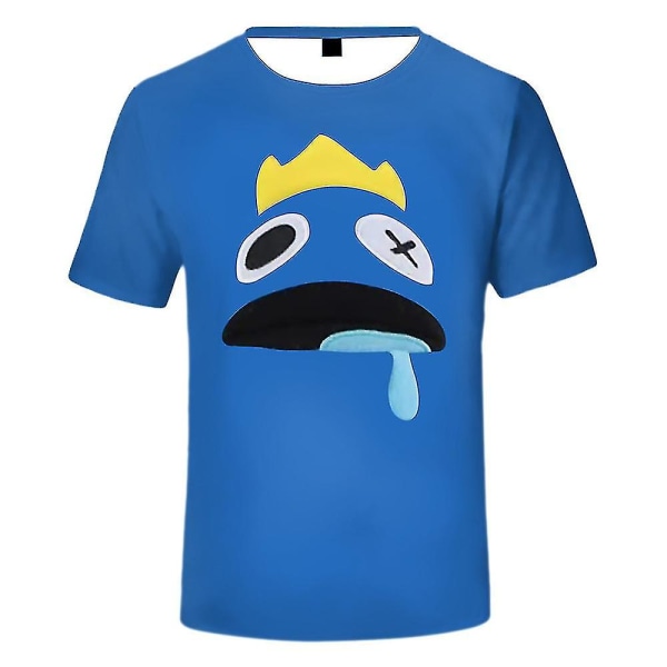 Barn Pojkar Roblox Rainbow Friends printed toppar med rund hals Kortärmad T-shirt T-shirt kostym A 7-8 Years