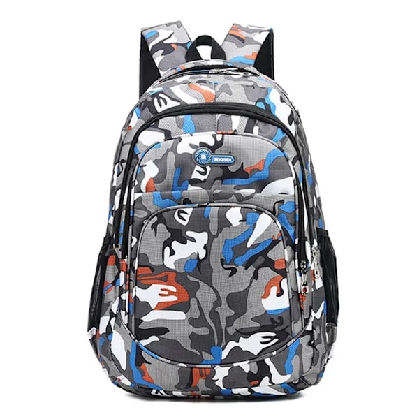 2 Storlekar Kamouflage Vattentät Skolväskor för Flickor Pojkar Ortopediska Barn Ryggsäck Barn Bokväska Mochila Escolar Skolväska orange large