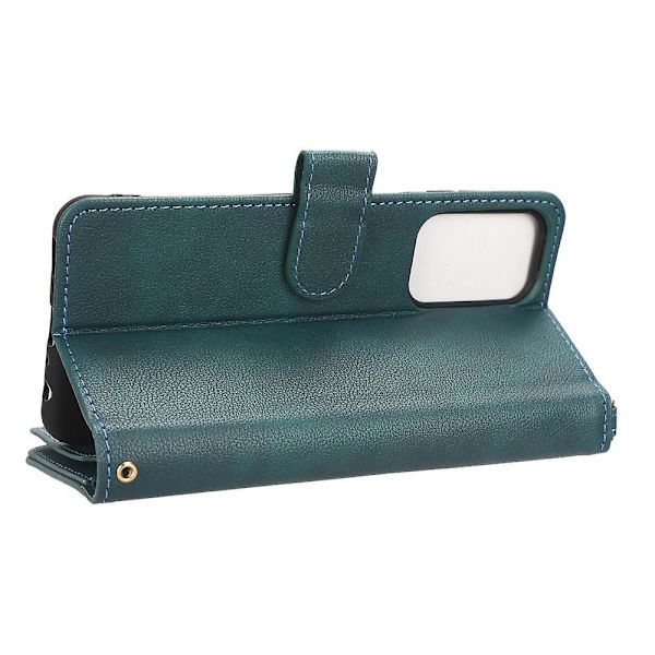 För Samsung Galaxy A23 4g / A23 5g (global version) Blixtlåsficka Läderplånbok Phone case Mobilfodral Cover Green