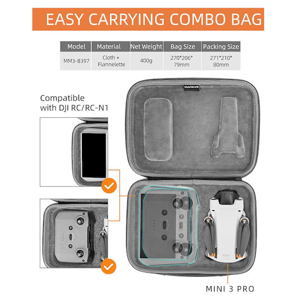 Mini 3 Pro Case, Bärbar Resväska För Dji Mini 3 Drone Tillbehör