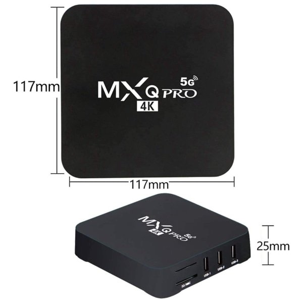 För Android Tv Box, 4k Hdr Streaming Media Player, 4gb Ram 32gb Allwinner H3 -core Smart Tv Box Eu P Black none