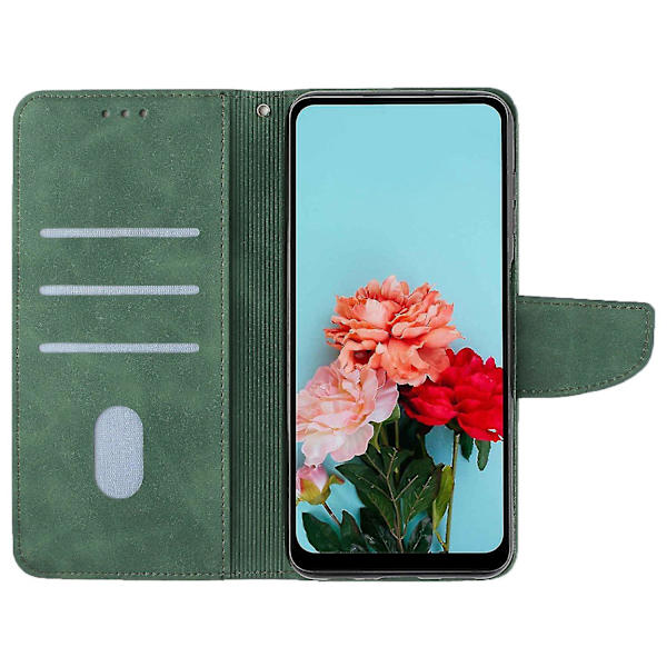 För Samsung Galaxy A14 5g Phone case Magnetstängningsställ Flip Enfärgad Pu-läder skyddande cover Green