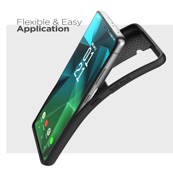 Inkapslat Samsung Galaxy S21 Plus case (tunn pansar) Smalt cover med flexibelt grepp (svart)