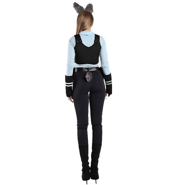 Bunny Cosplay Polis Judy Hopps Kostym komplett set Halloween Fancy Dress Karneval Kostym för kvinnor L