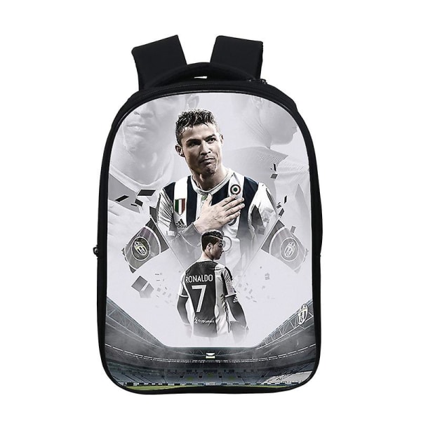 Football Crowe Around Ronaldo Mönstrad axelryggsäck Skolväska Hög kvalitet Style 5