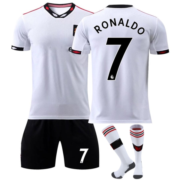 Manchester United Jersey 22 23 Fotbollströja Set NO.7 Ronaldo 28(150-155cm)