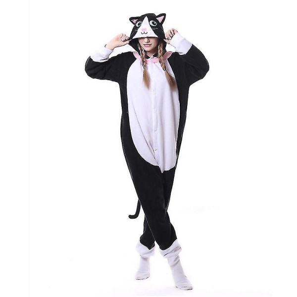 Caraele Black Cat Costume Pyjamas Onesie Kigurumi Jumpsuit Animal Hoodie
