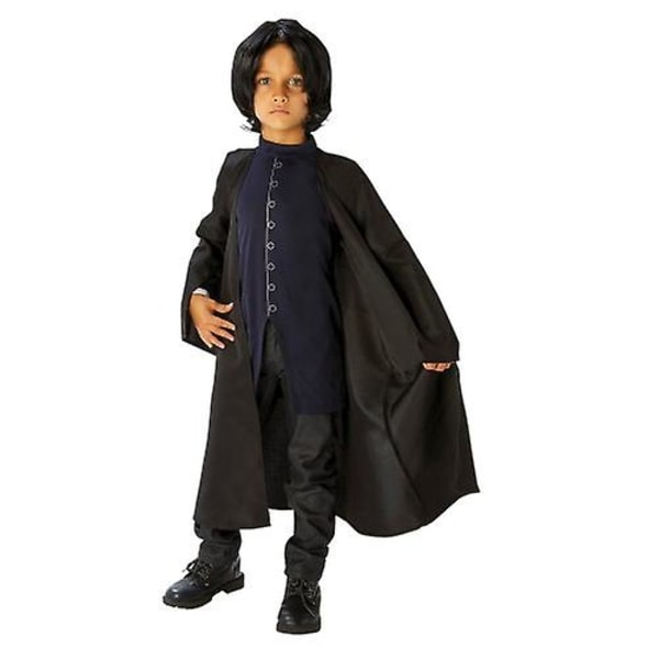 Harry Potter barn/barn Severus Snape kostym Black/Navy 7-8 Years