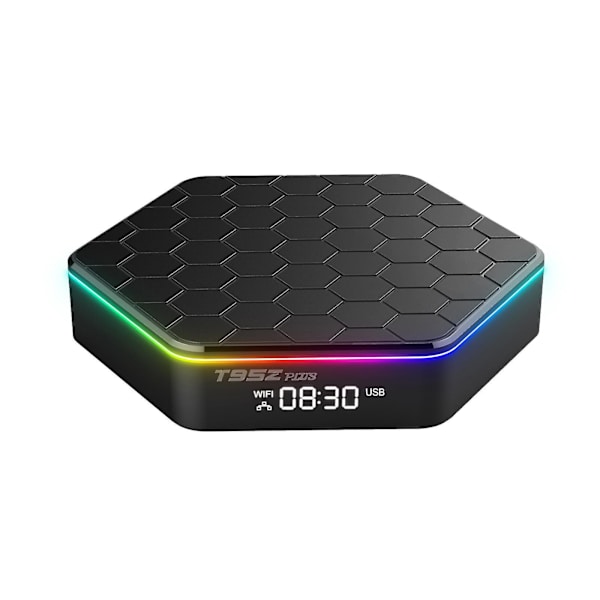 T95z Plus Android 12.0 Smart Tv Box Allwinner H618 Quad-core 4k Media Player 6k Inspelning H.265 Vp9 Dual Band Wifi6 Bt5.0 Digital Display Wi Black AU-64G