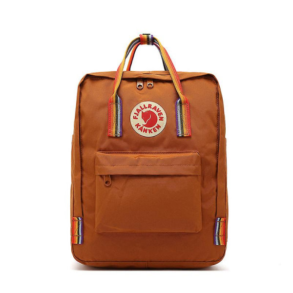 Skol student ryggsäck college bokväska resväska arktisk utomhus fritid vattentätt fox regnbåge bälte Brick color none