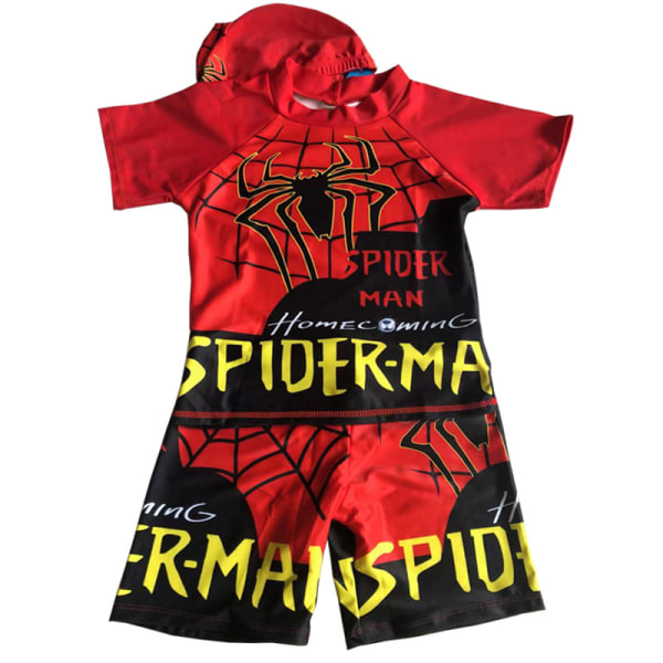 Split Red Cool Spider Man - delat baddräkt för pojkar 3XL-135-145cm