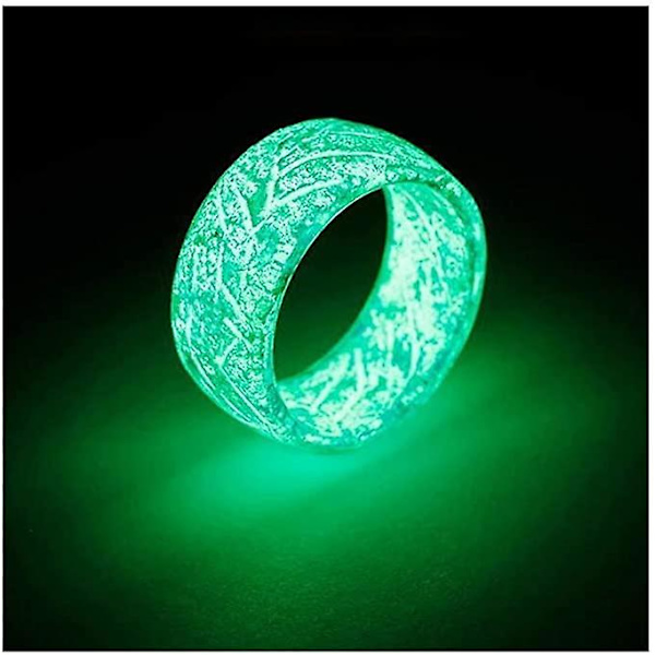 Glow Rings In The Dark Rosa Grön Blå Venus Orb Ring Ringar För Kvinnor Män Flickor Trendiga Resin Glow Ring Akryl Estetiska Ringar För Pojkar Söt Green 8