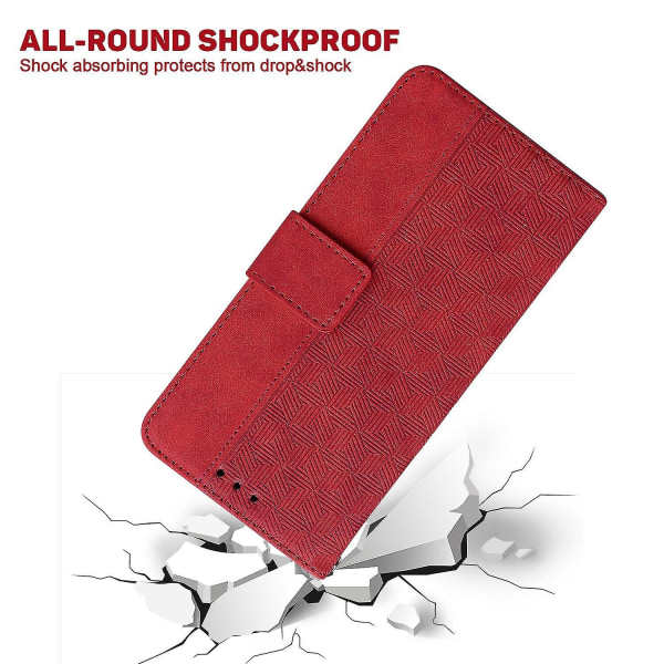 Kompatibel med Motorola Edge 30 Ultra 5g Cover Magnetic Flip Card Holder Premium Läderplånbok Kompatibel med Motorola Edge 30 Ultra 5g Red