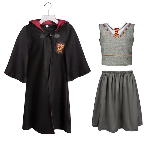 Harry Potter Hermione Granger Gryffindor Cosplay Uniform Dräkter Outfit Set Presenter 3-14 år Barn Tonåringar Pojkar Flickor Girl 3-4 Years