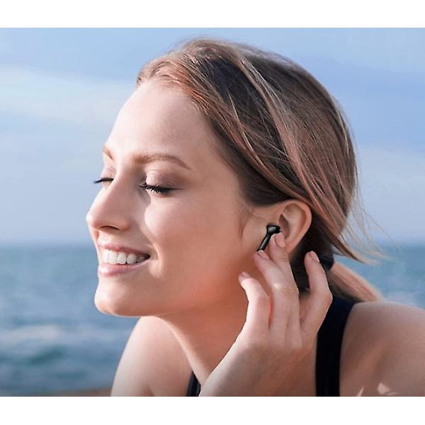 True Wireless Earbuds, bluetooth hörlurar Touch Control med bärbart case Black none
