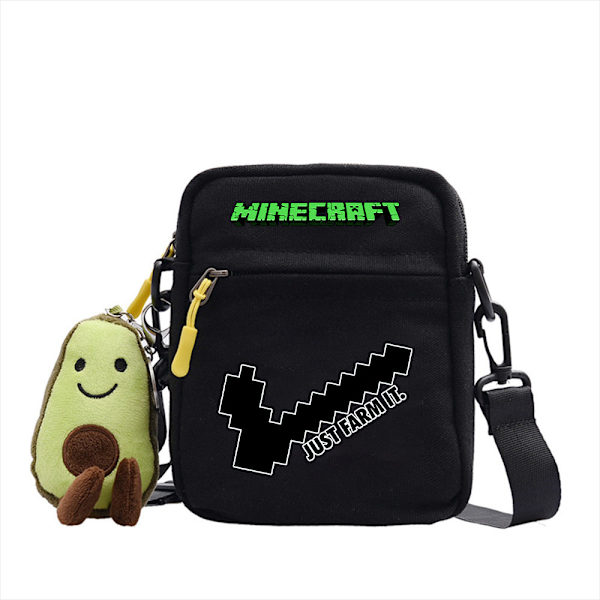 Minecraft Student Axelväska Casual Tecknad Svart ~ 2