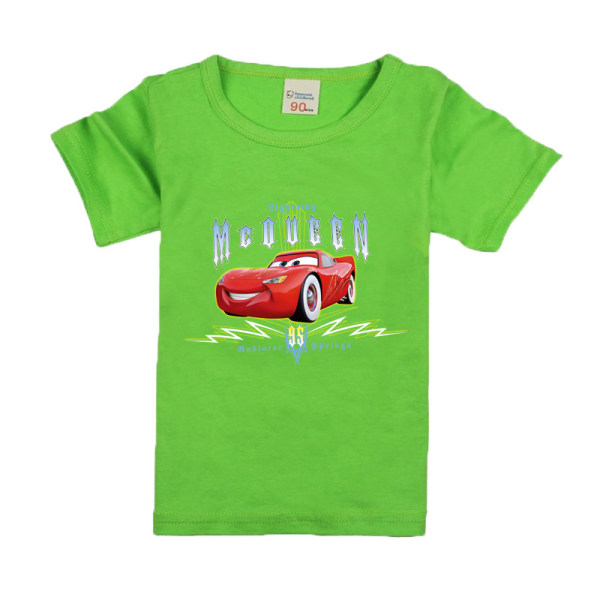 Auto Story Bomull Barn T-shirt Ljusgrön 150cm