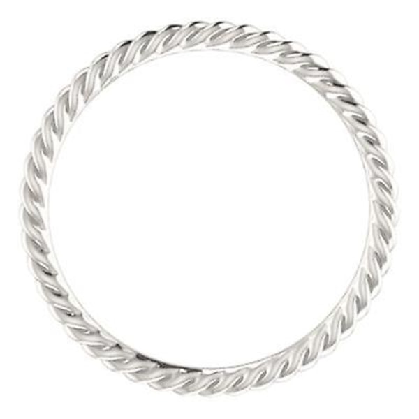 925 Sterling Silver Storlek 7 polerad smal rep Band Ring Smycken presenter för kvinnor - 1,0 gram