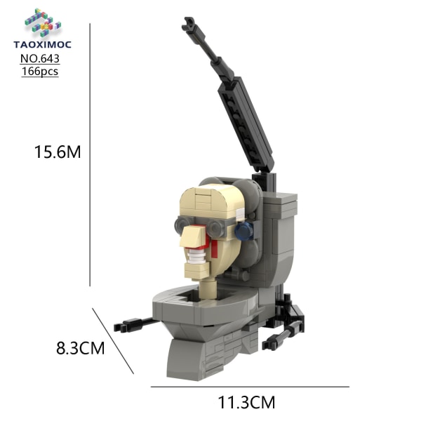 Monitor vs Toilet Man's Building Block Toy Model Handgjord Dr. Toilet