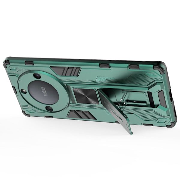 For Honor Magic 5 Lite 5g /x40 5g / X9a 5g Kickstand Phone case Dropsäkert hård PC Mjuk Tpu Hybrid Cover Green