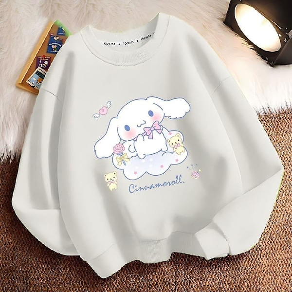 Nya härliga Sanrioed barnhuvtröjor Kawaii Anime Tecknad Cinnamoroll Pojkar Flickor Bomullströja Höst Barn Pullover Presenter 160(145-160cm) pink cinna