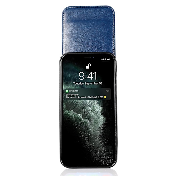 Korthållare Cover För Iphone 13 Pro , Pu Läder + Tpu Case Med Kickstand Dark Blue