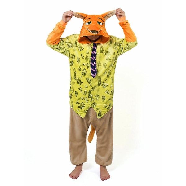 Xmas Nick Judy Sloth Zootopia Onesiee Kigurumi Fancy Costume Pyjamas Sleep Wear_l_y Nick-Fox XL(180CM-190CM)