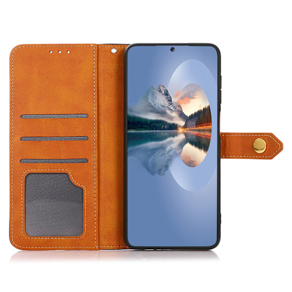 Khazneh For Xiaomi Poco F5 Pro 5g / Redmi K60 Pro 5g / K60 5g Pu Läder Cover Kohud Texture Plånboksställ Case Black