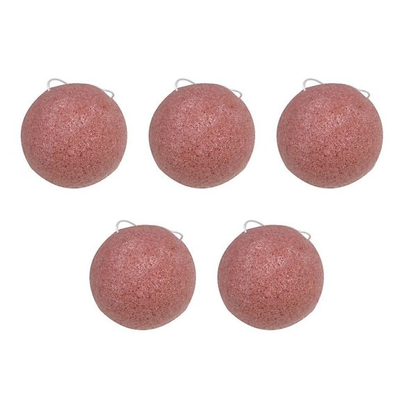 Popfeel 5 st Hemisphere Washing Cleansing Facial Svamp Pink