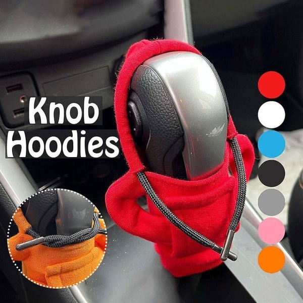 Mode Rolig Knop Hoodie Sweatshirt Cover Gear Shift Antisladd Skydda Biltillbehör Black