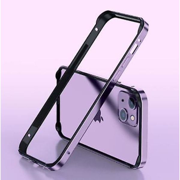 Aluminiumram Metall stötfångare Case Kompatibel Iphone 15 Pro Max/15 Pro/15 Plus med upphöjd kantskydd Purple iPhone 15 Pro
