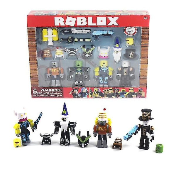 6-9 cm Roblox actionfigurer med rekvisita Tillbehör Barnpussel Pedagogiska leksaker Bygga figursammansättningsspel 4 no box
