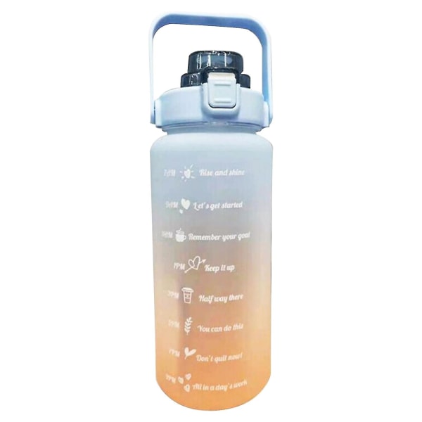 Utomhus vattenflaska Time Marker 2l Motiverande flaska presenter Blue