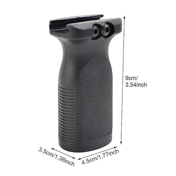 Bärbart Foregrip Ergonomic Rail Vertikalt grepp Passar för Picatinny Rail System Black